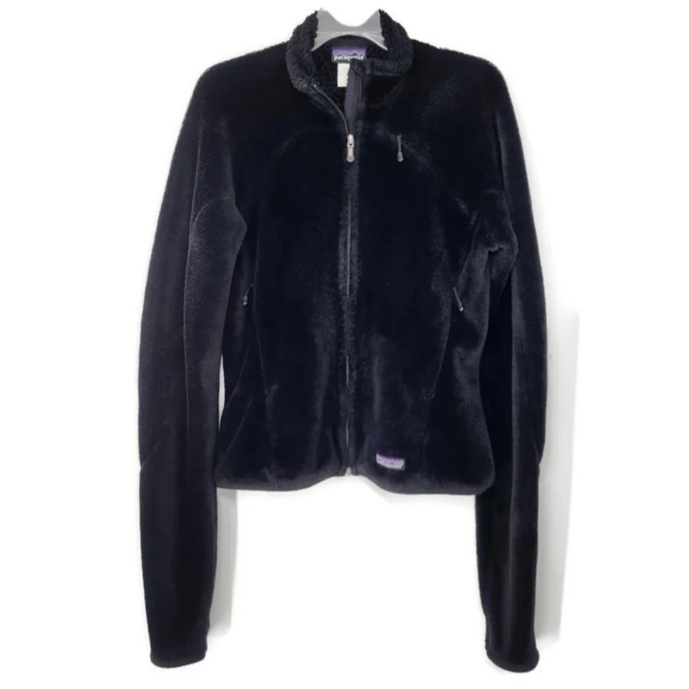 Patagonia Black Regulator Polartech Deep Fluffy Pile Full-Zip Fleece Jacket - Picture 2 of 12